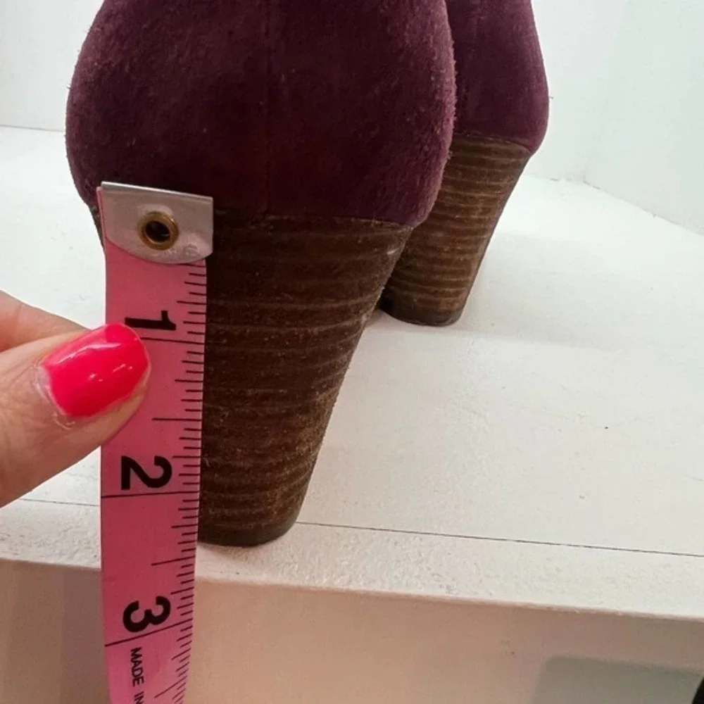 Madewell The Billie Boot in burgundy Suede pull on style online exclusive sz 9.5